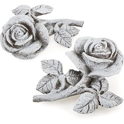 com-four ® 2X decoração funerária rosa, pedra comemorativa de esperança Enfeite de cemitério resistente ao clima pedra floral de duelo com-four ® 2X decoração funerária rosa, pedra comemorativa de esperança Enfeite de cemitério resistente ao clima pedra floral de duelo