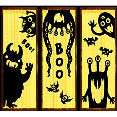JOYIN Decorações de Halloween para janelas, capas de janela Hallowmas Monster para decoração de festa de Halloween, artigos de festa, decoração de janela JOYIN Decorações de Halloween para janelas, capas de janela Hallowmas Monster para decoração de festa de Halloween, artigos de festa, decoração de janela