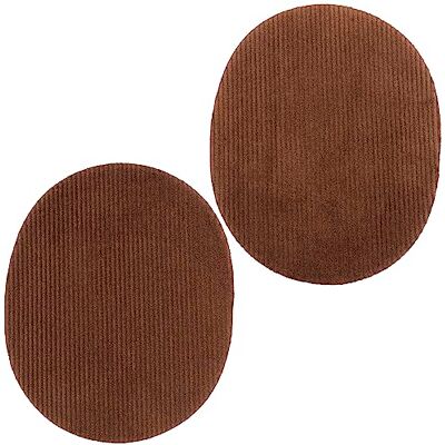 AERZETIX Conjunto de 2 remendos / escudos de reparação termoadesivos ovais 120 x 95 mm imitação jeans casaco casaco merceria, roupa t-shirts cor castanho motivo grão grosso AERZETIX Conjunto de 2 remendos / escudos de reparação termoadesivos ovais 120 x 95 mm imitação jeans casaco casaco merceria, roupa t-shirts cor castanho motivo grão grosso