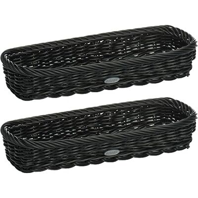 Westmark 2X Cesto de talheres, adequado para hotelaria, retangular, aproximadamente 39, 5 x 28 x 8, 5 cm, fibra sintética, edição salen, preto, 020169191E3 Westmark 2X Cesto de talheres, adequado para hotelaria, retangular, aproximadamente 39, 5 x 28 x 8, 5 cm, fibra sintética, edição salen, preto, 020169191E3