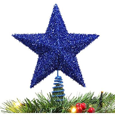 Christmas Concepts ® Estrela de árvore brilhante de 28 cm Decoração de Natal luxuosa (azul real) Christmas Concepts ® Estrela de árvore brilhante de 28 cm Decoração de Natal luxuosa (azul real)