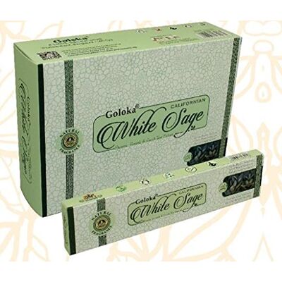 GOLOKA White Sage Incenso Box de 2 pacotes de 5 g c/u GOLOKA White Sage Incenso Box de 2 pacotes de 5 g c/u