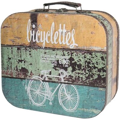 HMF VKO200 Mala vintage de madeira 25 x 21,5 x 8,5 cm, pequena, decoração de bicicleta HMF VKO200 Mala vintage de madeira 25 x 21,5 x 8,5 cm, pequena, decoração de bicicleta
