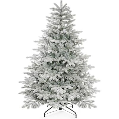 YORBAY Árvore de Natal artificial com neve flocada, 210 cm, PE e PVC, com suporte de ferro, para decoração natalícia, adequado como decoração para a casa, o escritório e a loja YORBAY Árvore de Natal artificial com neve flocada, 210 cm, PE e PVC, com suporte de ferro, para decoração natalícia, adequado como decoração para a casa, o escritório e a loja