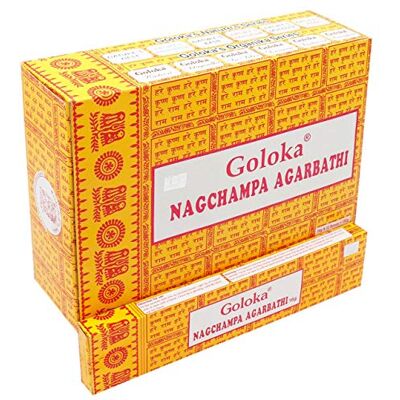 GOLOKA Incenso Nag Champa 12 unidades x 16 g (caixa) GOLOKA Incenso Nag Champa 12 unidades x 16 g (caixa)