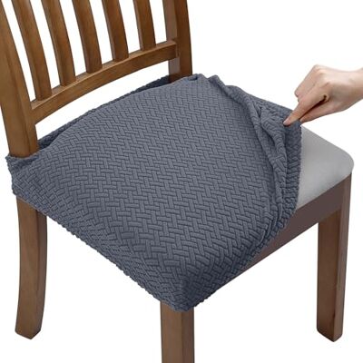 Fuloon Capas para Cadeiras de Sala de Jantar, Capas para Cadeiras Ajustáveis, Pack de 6 Capas Protetoras para Cadeiras Elásticas, Capas de Assento para Cadeira Laváveis para Sala de Jantar Fuloon Capas para Cadeiras de Sala de Jantar, Capas para Cadeiras Ajustáveis, Pack de 6 Capas Protetoras para Cadeiras Elásticas, Capas de Assento para Cadeira Laváveis para Sala de Jantar