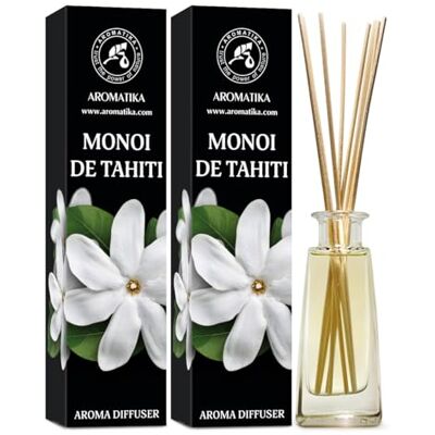 Trust Monoi de Tahiti aroma difusor 2 x 100 ml, difusor de cana Room Fragrance Home Fragrance Ambientador ideia de presente Tiare Aroma Trust Monoi de Tahiti aroma difusor 2 x 100 ml, difusor de cana Room Fragrance Home Fragrance Ambientador ideia de presente Tiare Aroma