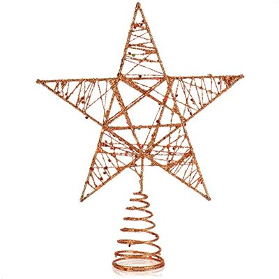 com-four ® Estrela decorativa Natal, enfeites de natal em metal Enfeite de Natal para colocar poinsétia decorativa com-four ® Estrela decorativa Natal, enfeites de natal em metal Enfeite de Natal para colocar poinsétia decorativa
