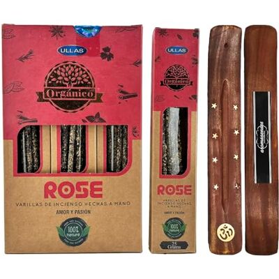 AROMASENSES . Incenso rosa fumério orgânico Unhas 100% natural feito à mão 25 g x 12 = 300 g ioga meditação relaxamento 1 tábua aromaterapia AROMASENSES . Incenso rosa fumério orgânico Unhas 100% natural feito à mão 25 g x 12 = 300 g ioga meditação relaxamento 1 tábua aromaterapia