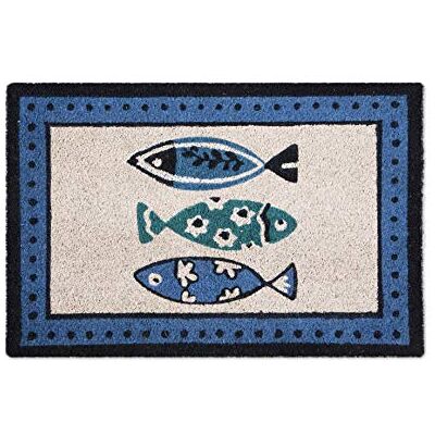 Excelsa Ocean Capuz de entrada, fibra de coco, azul, 40 x 60 cm Excelsa Ocean Capuz de entrada, fibra de coco, azul, 40 x 60 cm