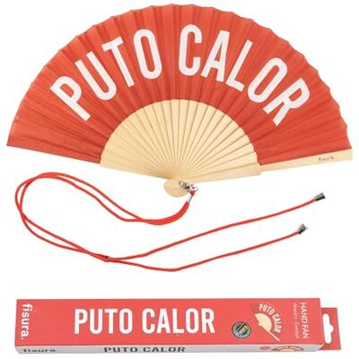 Fisura – Leque Original com Mensagem Calor. Leque de Madeira Moderno e Gracioso. Leque para Presente. Leque com gancho. 42,5 x 23 cm., Tamanho único Fisura – Leque Original com Mensagem Calor. Leque de Madeira Moderno e Gracioso. Leque para Presente. Leque com gancho. 42,5 x 23 cm., Tamanho único