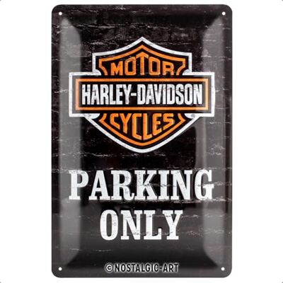 Cartaz metálico retro, 20 x 30 cm, Harley Estacionamento Only Cartaz metálico retro, 20 x 30 cm, Harley Estacionamento Only
