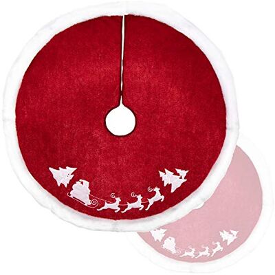 com-four ® Premium manta de árvore de Natal manta redonda para a árvore com um motivo natalício com-four ® Premium manta de árvore de Natal manta redonda para a árvore com um motivo natalício