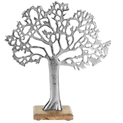 com-four ® Árvore decorativa XL, árvore sobre uma base de madeira de metal com-four ® Árvore decorativa XL, árvore sobre uma base de madeira de metal