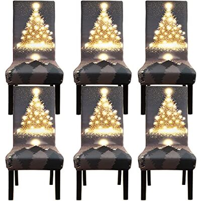 Fuloon 4 6 Peças Capas para Cadeiras de Natal,Capas para Cadeiras de Sala de Jantar de Natal Decoração de Natal, Capas para Cadeiras de Sala de Jantar Desmontáveis e Laváveis para Banquetes, Lar Fuloon 4 6 Peças Capas para Cadeiras de Natal,Capas para Cadeiras de Sala de Jantar de Natal Decoração de Natal, Capas para Cadeiras de Sala de Jantar Desmontáveis e Laváveis para Banquetes, Lar