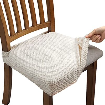 Fuloon Capas para Cadeiras de Sala de Jantar, Capas para Cadeiras Ajustáveis, Pack de 6 Capas Protetoras para Cadeiras Elásticas, Capas de Assento para Cadeira Laváveis para Sala de Jantar Fuloon Capas para Cadeiras de Sala de Jantar, Capas para Cadeiras Ajustáveis, Pack de 6 Capas Protetoras para Cadeiras Elásticas, Capas de Assento para Cadeira Laváveis para Sala de Jantar