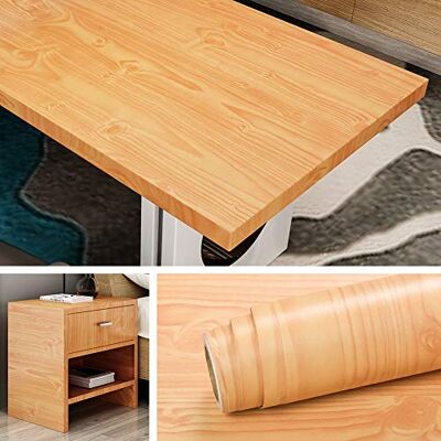 Livelynine Vinis para móveis de madeira clara vinil cozinha bancada autocolante vinil para mesas mesas portas de madeira interior autocolante rolo vinil madeira pinheiro adesivo 40 cm x 2 m Livelynine Vinis para móveis de madeira clara vinil cozinha bancada autocolante vinil para mesas mesas portas de madeira interior autocolante rolo vinil madeira pinheiro adesivo 40 cm x 2 m
