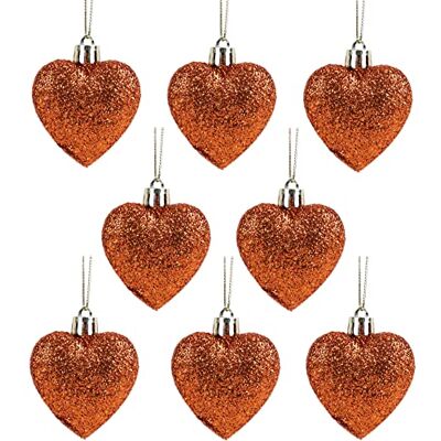 Christmas Concepts ® 8 x 60 mm (2,4") de Cobre do Coração do Brilho Forma de Árvore de Natal de Doces Christmas Concepts ® 8 x 60 mm (2,4") de Cobre do Coração do Brilho Forma de Árvore de Natal de Doces
