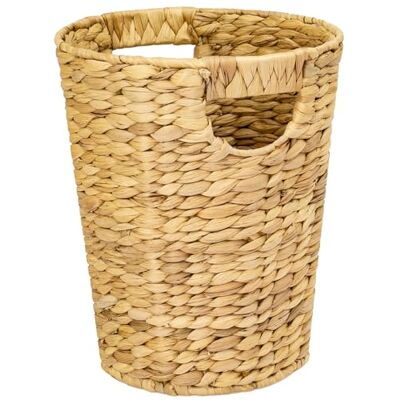 HMF Papeleira de secretária decorativa para escritório e lar, cesta de armazenamento trançada de junco com 2 alças redonda 25 cm de diâmetro, 30 cm de altura HMF Papeleira de secretária decorativa para escritório e lar, cesta de armazenamento trançada de junco com 2 alças redonda 25 cm de diâmetro, 30 cm de altura