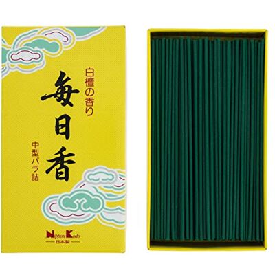 nippon kodo , Incenso japonês Mainichiko, incenso de sândalo fresco, caixa grande de incenso de 150 g. nippon kodo , Incenso japonês Mainichiko, incenso de sândalo fresco, caixa grande de incenso de 150 g.