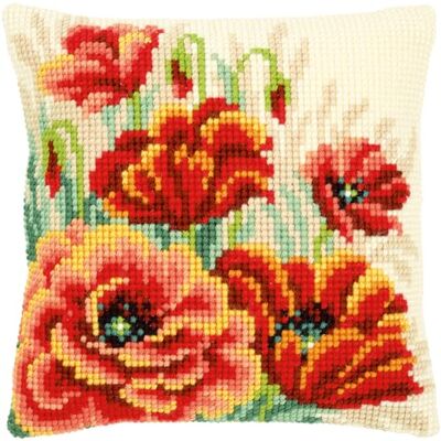 Vervaco - Papaveri II - 40 x 40 cm - Embroidery Kit Vervaco - Papaveri II - 40 x 40 cm - Embroidery Kit