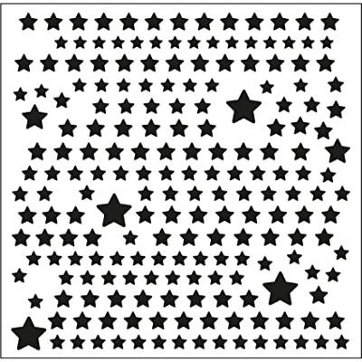 Creative Palmilha, estrelas, para adicionar padrões de cores e texturas a projetos de artesanato com papel, branco, 15 x 15 cm Creative Palmilha, estrelas, para adicionar padrões de cores e texturas a projetos de artesanato com papel, branco, 15 x 15 cm