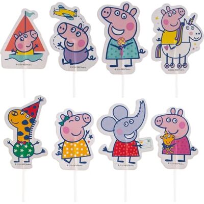 dekora Toppers para Cupcakes Porquinha Peppa – 16 Unidades, 11x5cm Decoração Oficial para Bolos e Cupcakes dekora Toppers para Cupcakes Porquinha Peppa – 16 Unidades, 11x5cm Decoração Oficial para Bolos e Cupcakes