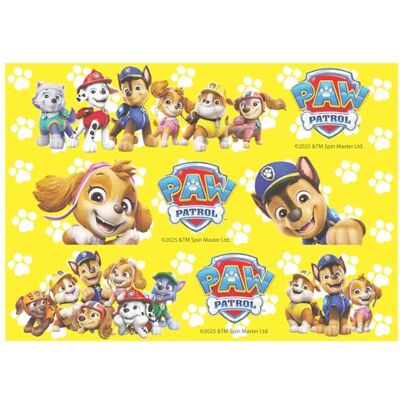 dekora , Ribbon Patrol canina de bolacha comestível, fita para bolo com design Disney de Paw Patrol, decoração comestível para bolos e bolos, 21 x 5 cm dekora , Ribbon Patrol canina de bolacha comestível, fita para bolo com design Disney de Paw Patrol, decoração comestível para bolos e bolos, 21 x 5 cm