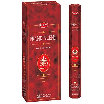 HEM Frankincense Box of Six 20 Sticks Tubos, 120 Sticks Total Incenso da Índia by HEM Frankincense Box of Six 20 Sticks Tubos, 120 Sticks Total Incenso da Índia by