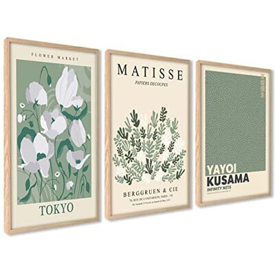 Folhas decorativas parede, Pósteres de parede, 40 x 50 cm, decoração mural para sala de estar e quarto, folhas para moldura sem moldura, conjunto de 3 (flores Matisse) Flores Matisse, Decoración Mural, Madera MDF Resistente, para Salón y Dormitorio, Dis Folhas decorativas parede, Pósteres de parede, 40 x 50 cm, decoração mural para sala de estar e quarto, folhas para moldura sem moldura, conjunto de 3 (flores Matisse) Flores Matisse, Decoración Mural, Madera MDF Resistente, para Salón y Dormitorio, Dis