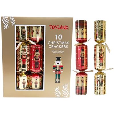 Toyland ® Set de 10 Biscoitos Grand sem Fecho Luxuosos Prent para o Jantar Casca de Noz e Tartã Decoração de Ma de Natal Toyland ® Set de 10 Biscoitos Grand sem Fecho Luxuosos Prent para o Jantar Casca de Noz e Tartã Decoração de Ma de Natal