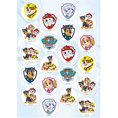 dekora Discos Minis decoração de bolos de aniversário infantis a patrulha Canina 3,4 cm dekora Discos Minis decoração de bolos de aniversário infantis a patrulha Canina 3,4 cm