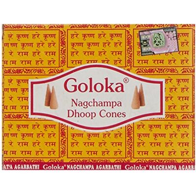 GOLOKA McGuinness Champa- Conjunto de 12 pacotes de cones de incenso GOLOKA McGuinness Champa- Conjunto de 12 pacotes de cones de incenso