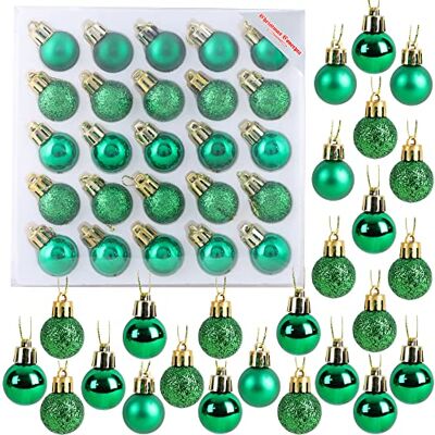 Christmas Concepts ® Pacote de 25 2,5 cm (1 pol) brilhante, mate e brilho mini árvore de Natal de bugigangas (verde esmeralda) Christmas Concepts ® Pacote de 25 2,5 cm (1 pol) brilhante, mate e brilho mini árvore de Natal de bugigangas (verde esmeralda)