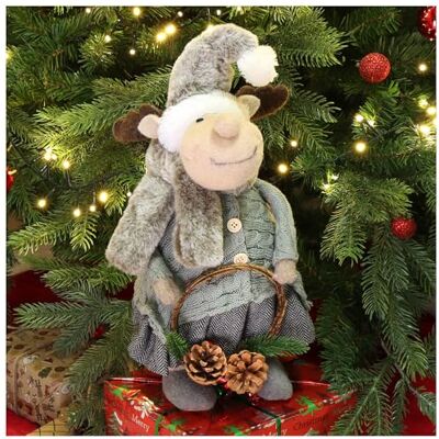 com-four ® Rena natalícia figura de alce de inverno como suporte decorativo bela decoração de Natal como decoração de quarto decoração de inverno com chapéu pontiagudo linda decoración navideña como decoración de la habitación decoración de invierno con com-four ® Rena natalícia figura de alce de inverno como suporte decorativo bela decoração de Natal como decoração de quarto decoração de inverno com chapéu pontiagudo linda decoración navideña como decoración de la habitación decoración de invierno con