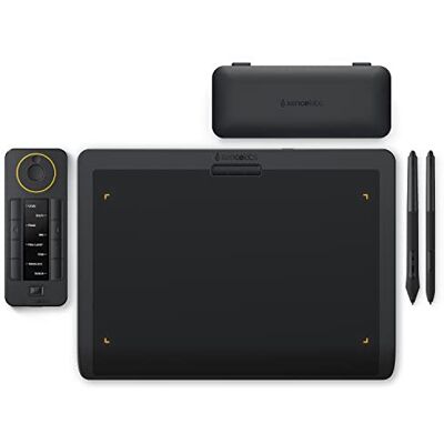 XENCELABS Pen Tablet Medium Bundle tablet de desenho tablet gráfico profissional sem fios com Quick Keys 2 penas sem bateria desenho de tablet com relação 16:9 para Windows-Arm/Windows/Mac/Linux XENCELABS Pen Tablet Medium Bundle tablet de desenho tablet gráfico profissional sem fios com Quick Keys 2 penas sem bateria desenho de tablet com relação 16:9 para Windows-Arm/Windows/Mac/Linux