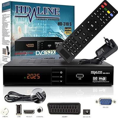 hd-line Receptor HDMI Satélite Digital DVB S2 para canais alemães hd-line Receptor HDMI Satélite Digital DVB S2 para canais alemães