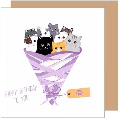 Edition Seidel Cartão de aniversário quadrado premium com envelope, cartão de felicitação Happy Birthday to you Billet Card para mulher, namorada, namorado, menino, gato, presente (GQ377 SW025) Edition Seidel Cartão de aniversário quadrado premium com envelope, cartão de felicitação Happy Birthday to you Billet Card para mulher, namorada, namorado, menino, gato, presente (GQ377 SW025)