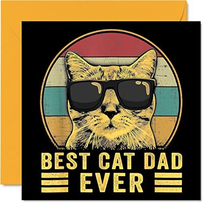 Stuff4 Cartões para o dia do pai para pai do gato – Best Cat Dad Ever – cartão de feliz aniversário de um animal de estimação, presentes divertidos, 145 mm, piada, dia do pai, cartões de felicitações para o Stuff4 Cartões para o dia do pai para pai do gato – Best Cat Dad Ever – cartão de feliz aniversário de um animal de estimação, presentes divertidos, 145 mm, piada, dia do pai, cartões de felicitações para o