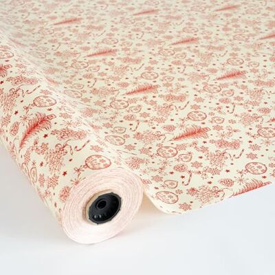 PAKOT Bobina papel de presente flocos árvores e bolas natalícias papel decorativo festivo para presentes natalícios 70 cm x 50 m ideal para embrulhos temáticos e apresentações profissionais PAKOT Bobina papel de presente flocos árvores e bolas natalícias papel decorativo festivo para presentes natalícios 70 cm x 50 m ideal para embrulhos temáticos e apresentações profissionais