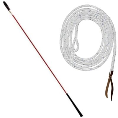 Parelli Conjunto de bastão de cenoura e cordas Savvy de 6 pés, equitação equestre e treino, eixo longo de 4 pés sem flexão, laranja, não é um chicote com cordão branco versátil incluído Parelli Conjunto de bastão de cenoura e cordas Savvy de 6 pés, equitação equestre e treino, eixo longo de 4 pés sem flexão, laranja, não é um chicote com cordão branco versátil incluído