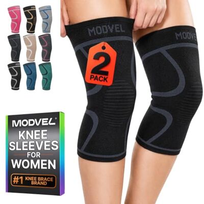 MODVEL 2 joelheiras de compressão para homens e mulheres, joelheiras de corrida, ortopédicas para quebra do menisco, artrite e alívio do desconforto das articulações, (M) Rodilleras para Correr, Ortopédicas para el Alivio de Rotura de Menisco, Artritis MODVEL 2 joelheiras de compressão para homens e mulheres, joelheiras de corrida, ortopédicas para quebra do menisco, artrite e alívio do desconforto das articulações, (M) Rodilleras para Correr, Ortopédicas para el Alivio de Rotura de Menisco, Artritis