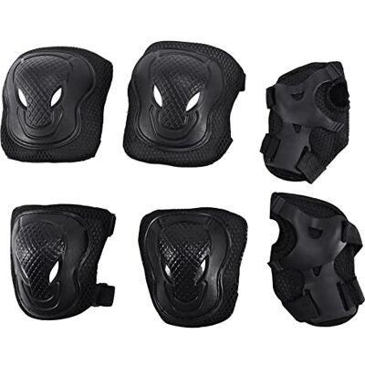 Dormstop Conjunto de joelheiras e cotoveleiras de proteção para patinagem de adultos Dormstop Conjunto de joelheiras e cotoveleiras de proteção para patinagem de adultos