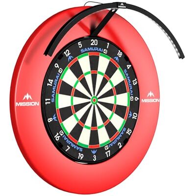 Mission Torus 120° LED branco brilhante Sistema de iluminação de placa de dardo, portátil, USB C. Mission Torus 120° LED branco brilhante Sistema de iluminação de placa de dardo, portátil, USB C.