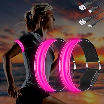 Molbory Banda Refletiva, 4 Peças de Braçadeira LED para Corrida com 3 Modos de Iluminação, Alta Visibilidade e Ajustável, Braçadeira Refletiva de Segurança, Pulseira LED para Correr, Caminhadas e Ciclismo Molbory Banda Refletiva, 4 Peças de Braçadeira LED para Corrida com 3 Modos de Iluminação, Alta Visibilidade e Ajustável, Braçadeira Refletiva de Segurança, Pulseira LED para Correr, Caminhadas e Ciclismo