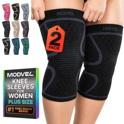 MODVEL 2 joelheiras de compressão para homens e mulheres, joelheiras de corrida, ortopédicas para quebra do menisco, artrite e alívio do desconforto das articulações (XL) Rodilleras para Correr, Ortopédicas para el Alivio de Rotura de Menisco, Artritis MODVEL 2 joelheiras de compressão para homens e mulheres, joelheiras de corrida, ortopédicas para quebra do menisco, artrite e alívio do desconforto das articulações (XL) Rodilleras para Correr, Ortopédicas para el Alivio de Rotura de Menisco, Artritis