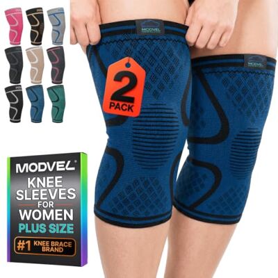 MODVEL 2 joelheiras de compressão para homens e mulheres, joelheiras de corrida, ortopédicas para quebra do menisco, artrite e alívio do desconforto das articulações (XL) Rodilleras para Correr, Ortopédicas para el Alivio de Rotura de Menisco, Artritis MODVEL 2 joelheiras de compressão para homens e mulheres, joelheiras de corrida, ortopédicas para quebra do menisco, artrite e alívio do desconforto das articulações (XL) Rodilleras para Correr, Ortopédicas para el Alivio de Rotura de Menisco, Artritis