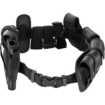 ACEXIER Kit de utilidade de guarda de polícia de treino militar tático com cinto de aplicação de polícia de tecido Oxford com fivela QD ACEXIER Kit de utilidade de guarda de polícia de treino militar tático com cinto de aplicação de polícia de tecido Oxford com fivela QD