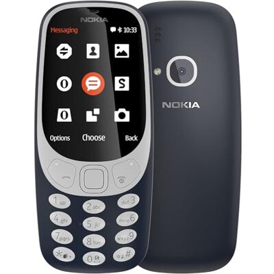 Nokia 3310 Dual SIM Telemóvel retro, cor azul-escuro versão 2017 Nokia 3310 Dual SIM Telemóvel retro, cor azul-escuro versão 2017