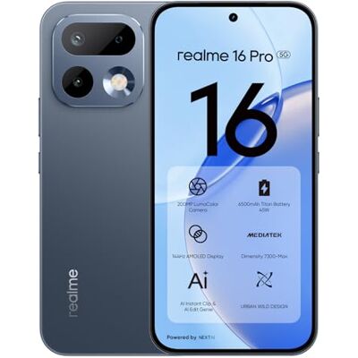 realme 16 Pro 5G Smartphone 8 GB + 256 GB, 200 MP LumaColor câmara 50 MP, telemóvel com processador Dimensity 7300 MAX, bateria de 6500 mAh e carregamento de 45 W, telemóveis de 144 Hz AMOLED Pantina realme 16 Pro 5G Smartphone 8 GB + 256 GB, 200 MP LumaColor câmara 50 MP, telemóvel com processador Dimensity 7300 MAX, bateria de 6500 mAh e carregamento de 45 W, telemóveis de 144 Hz AMOLED Pantina